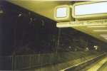 Schneetreiben an der Ubahn-Haltestelle
